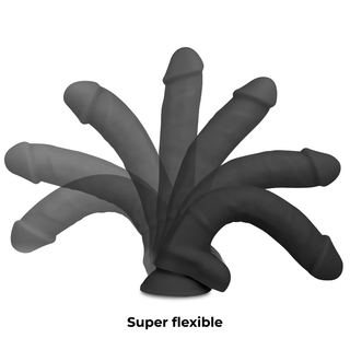 Cock Miller Realistisk Dildo 13 cm är en svart, realistisk dildo i platinum-silikon som böjer sig i flera riktningar. Superflexibel.