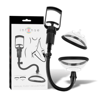 Upptäck Intense Vaginapump, designad med ett ergonomiskt handtag och två genomskinliga sugkoppar. Den här innovativa manuella vakuumpumpen använder avancerad vakuumteknik för förbättrad prestanda, och erbjuder tillförlitlighet och komfort i din personliga vårdrutin.
