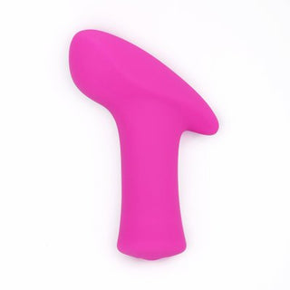 En Lovense Ambi i rosa vilar elegant på en vit bakgrund.