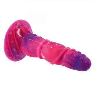 Tentakeldildo 8-tum är en livfull silikonleksak i rosa och lila, med en strukturerad tentakeldesign med en utsvängd bas och detaljerad yta.