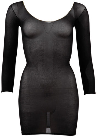 No:xqse Nylon Miniklänning one size har en sensuell design i en skir, långärmad bodycon-stil gjord av högkvalitativ nylon på en vanlig vit bakgrund.