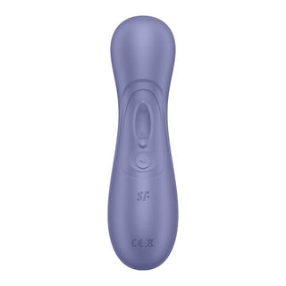 Satisfyer Pro 2 Generation 3 är en blå personlig massageapparat med en smidig, ergonomisk design och främre knappkontroller, som erbjuder klitorisstimulering för en oöverträffad upplevelse.