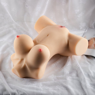 TPE-torso mot vit spetsbakgrund, hudfärgad, realistisk utformning, 10,9 kg, avsedd för vuxna.