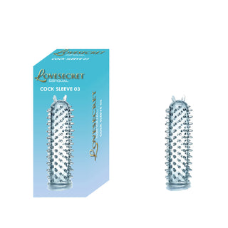 LS39 Ribbed Penissleeve är en transparent, texturerad penissleeve i en blå låda. Denna återanvändbara sexleksak ger extra stimulans för ökad njutning.