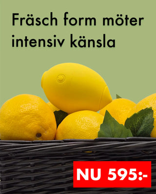 Diskret vibrator i form av en citron – fräsch design med kraftfull känsla, nu 595 kr