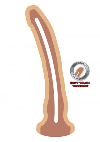 Dildo - Naturskön Get Real 23 cm är ett böjt, avlångt föremål tillverkat av TPE-material med dubbel densitet och soft touch-teknik.