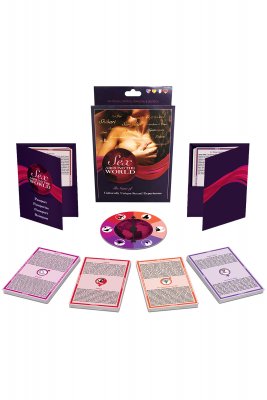 Sex Around The World Sexspel är ett kryddigt kortspelsuppsättning, inklusive regelböcker, en färgglad spinner och en mängd kort, som ger spelarna en lekfull upplevelse som påminner om Kama Sutra.