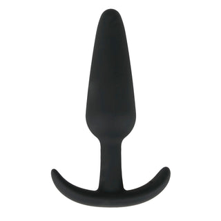 Easytoys Anchor Buttplug är designad med en avsmalnande spets och en ankarformad design för säker och bekväm insättning. Tillverkad av hudvänlig svart silikon ger dess eleganta yta en minimalistisk kontrast mot en vit bakgrund.