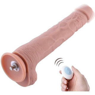Hismith Dildo Tillbehör 31 cm, tillverkad av livsmedelskvalitetssilikon, har en strukturerad, kötttonad silikonkropp med fjärrkontroll och integreras sömlöst med KlicLok-systemet för en förbättrad upplevelse.