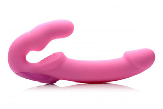 Utforska den eleganta rosa silikonmassagern med dubbla ändar med texturerade och släta ändar. Använd den med "Strap-On Med Fjärrkontroll - 24 cm" för ökad njutning, och erbjuder oändliga möjligheter för intim utforskning.