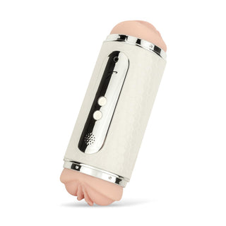Vi presenterar Teazers Electric Masturbator Dubbelsidig, en elegant vit och krom enhet med ett texturerat grepp och två intuitiva knappar. Upplev ökad njutning med 12 vibrationslägen för skräddarsydd njutning som aldrig förr.