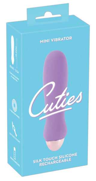 Blå låda för sötnosarna - Vibrator 12 cm, tillverkad av silk touch silikon, med laddningsbara och vattentäta funktioner.
