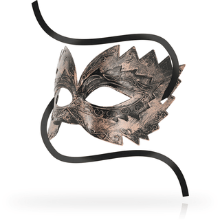 OHMama Ögonmask - Venetian är en utsmyckad metallisk maskeradmask med intrikata mönster och två svarta band.